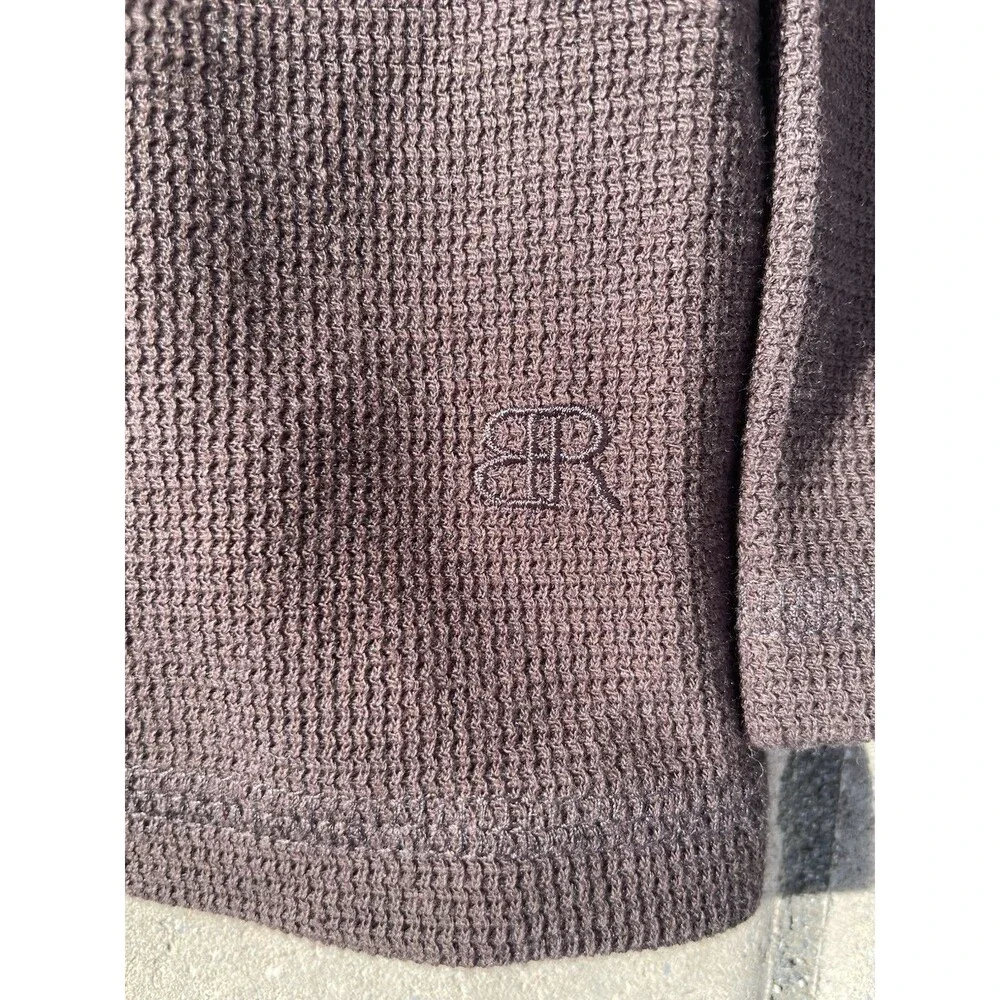 Banana Republic Men's Brown Waffle Knit Crewneck Long Sleeve Sweater M